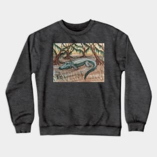 Alligator lurking in the swamp Crewneck Sweatshirt